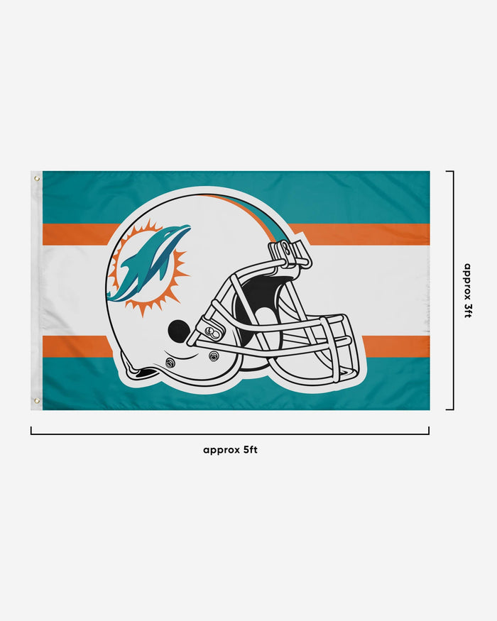 Miami Dolphins Helmet Horizontal Flag FOCO - FOCO.com