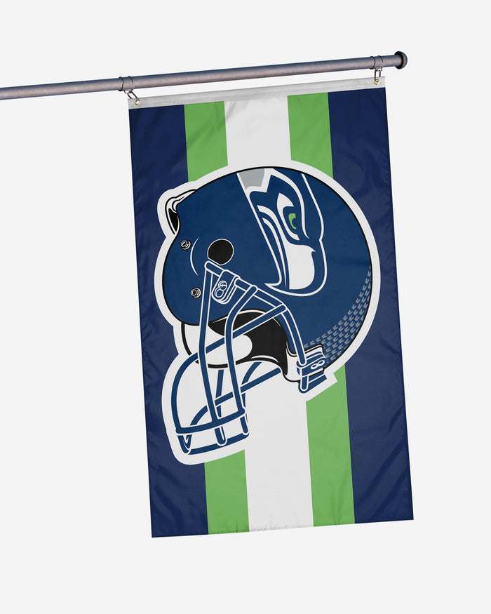 Seattle Seahawks Helmet Horizontal Flag FOCO - FOCO.com