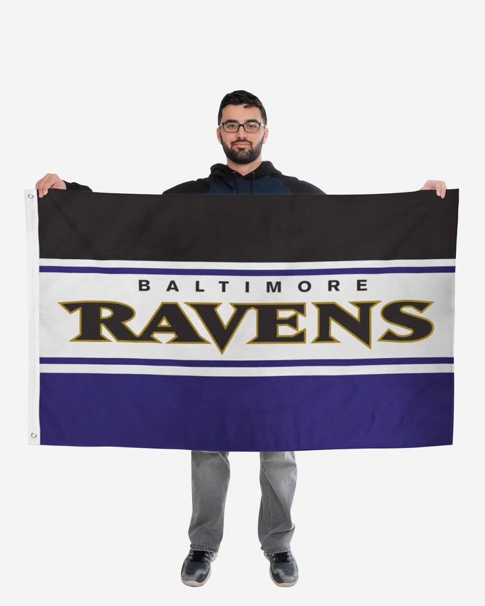 Baltimore Ravens Horizontal Flag FOCO - FOCO.com