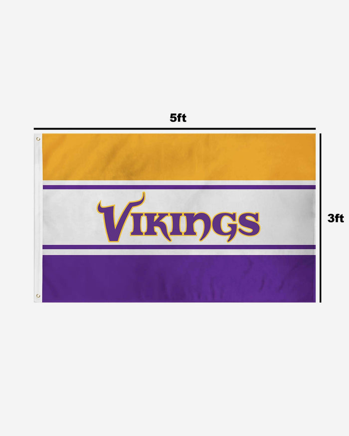 Minnesota Vikings Horizontal Flag FOCO - FOCO.com