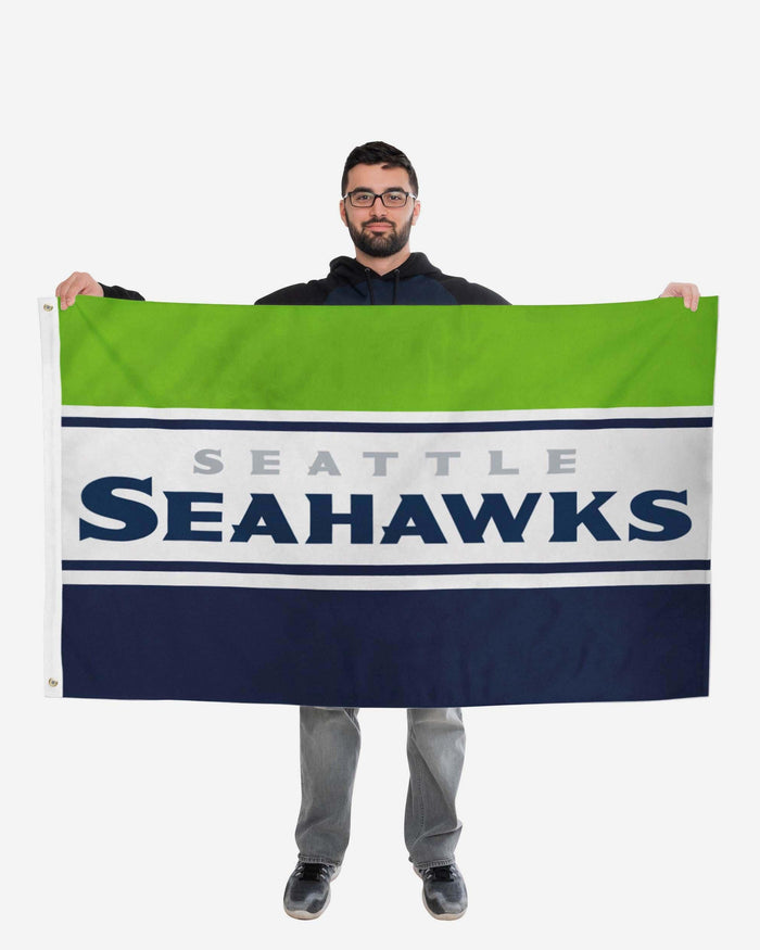 Seattle Seahawks Horizontal Flag FOCO - FOCO.com