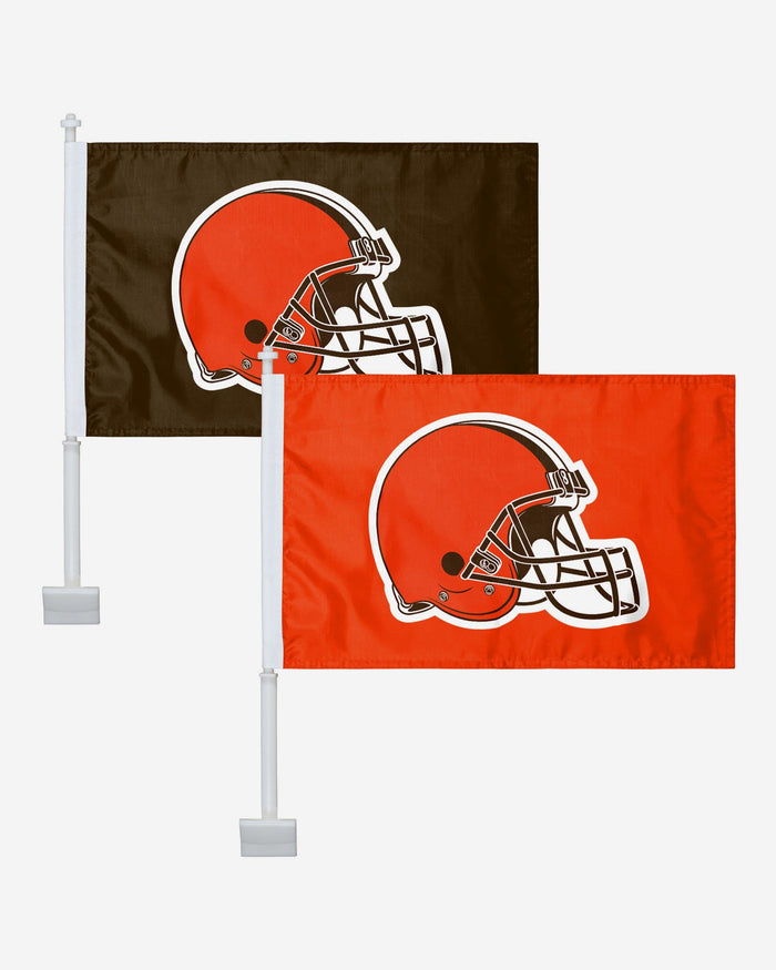 Cleveland Browns 2 Pack Solid Car Flag FOCO - FOCO.com