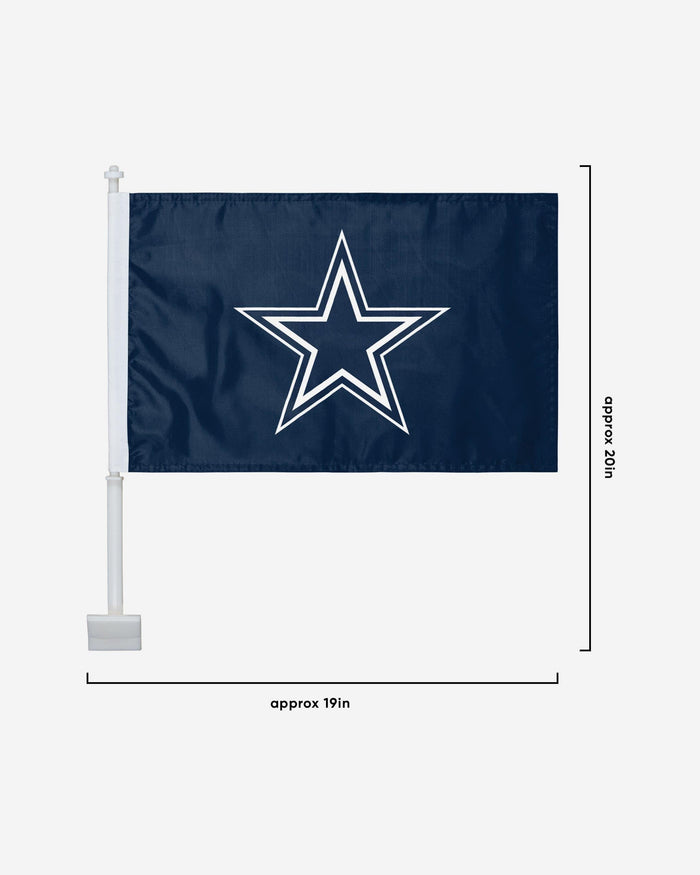Dallas Cowboys 2 Pack Solid Car Flag FOCO - FOCO.com