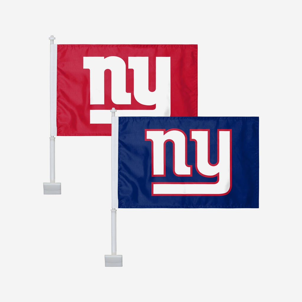 New York Giants 2 Pack Solid Car Flag FOCO - FOCO.com