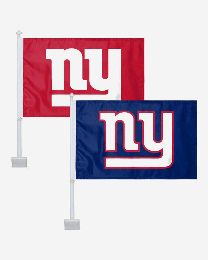 New York Giants 2 Pack Solid Car Flag FOCO - FOCO.com