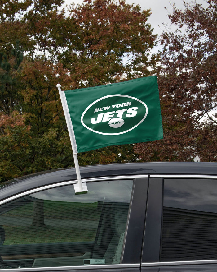 New York Jets 2 Pack Solid Car Flag FOCO - FOCO.com