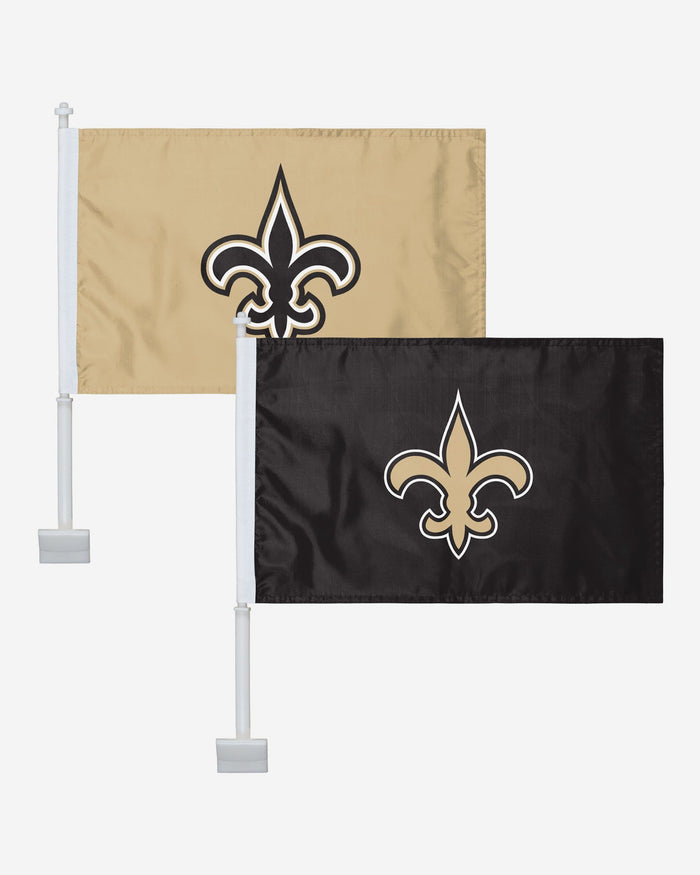 New Orleans Saints 2 Pack Solid Car Flag FOCO - FOCO.com