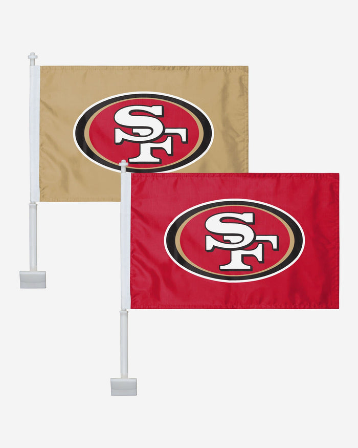San Francisco 49ers 2 Pack Solid Car Flag FOCO - FOCO.com