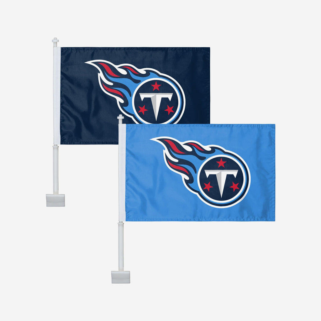 Tennessee Titans 2 Pack Solid Car Flag FOCO - FOCO.com