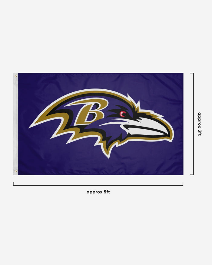 Baltimore Ravens Solid Horizontal Flag FOCO - FOCO.com
