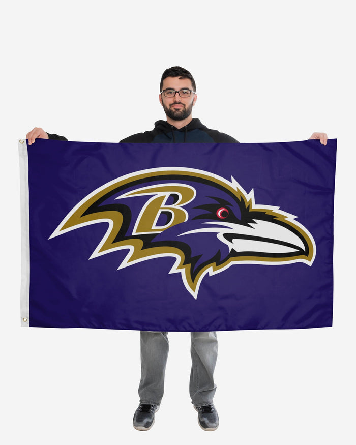 Baltimore Ravens Solid Horizontal Flag FOCO - FOCO.com
