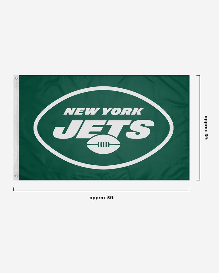New York Jets Solid Horizontal Flag FOCO - FOCO.com