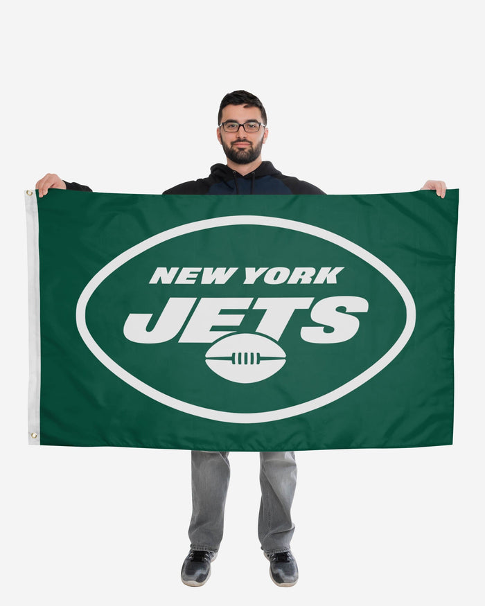 New York Jets Solid Horizontal Flag FOCO - FOCO.com