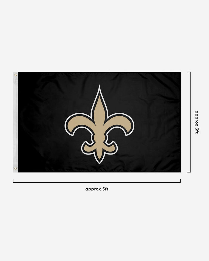 New Orleans Saints Solid Horizontal Flag FOCO - FOCO.com