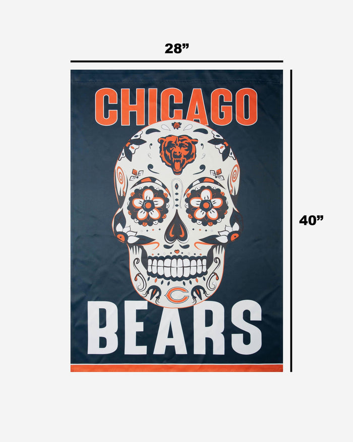 Chicago Bears Day Of The Dead Vertical Flag FOCO - FOCO.com