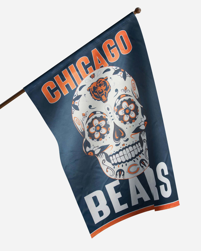 Chicago Bears Day Of The Dead Vertical Flag FOCO - FOCO.com