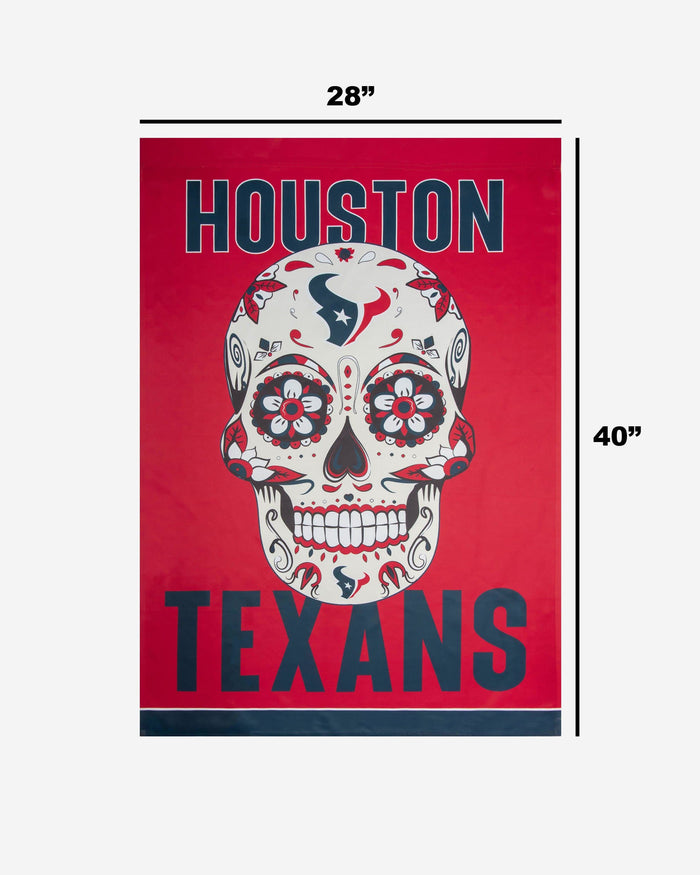 Houston Texans Day Of The Dead Vertical Flag FOCO - FOCO.com
