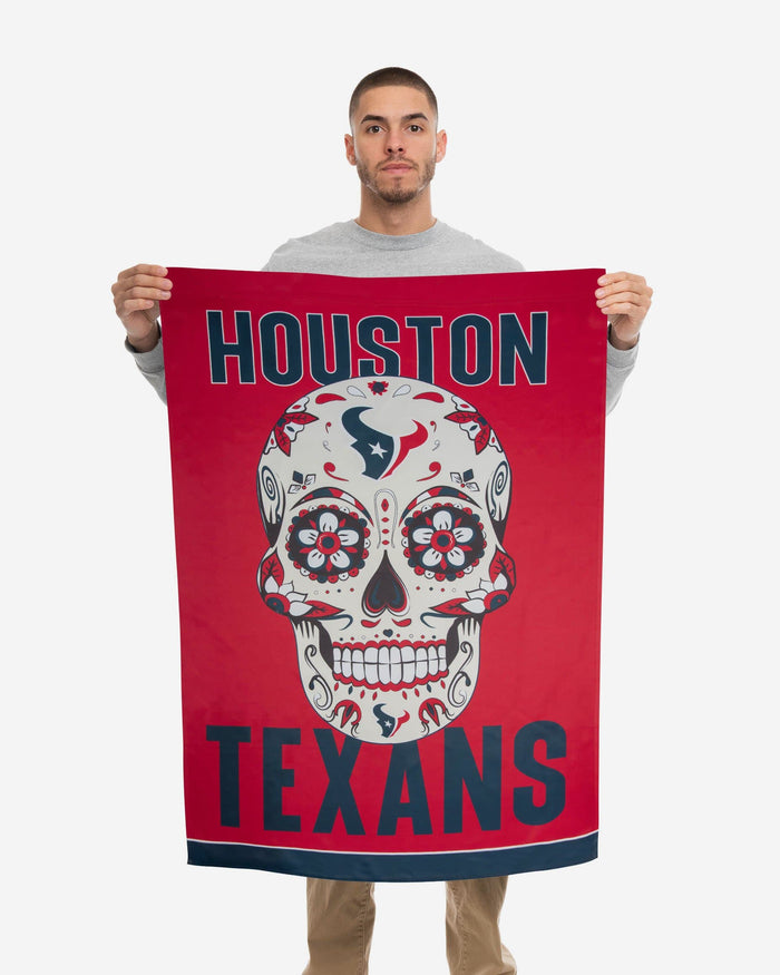 Houston Texans Day Of The Dead Vertical Flag FOCO - FOCO.com