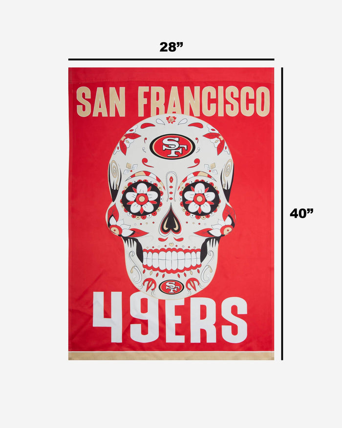 San Francisco 49ers Day Of The Dead Vertical Flag FOCO - FOCO.com