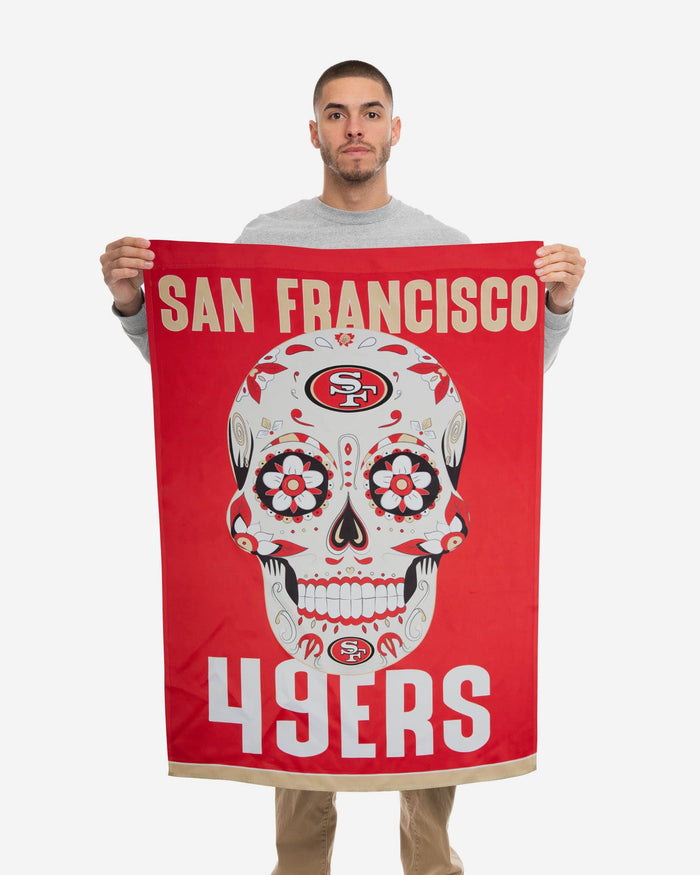 San Francisco 49ers Day Of The Dead Vertical Flag FOCO - FOCO.com