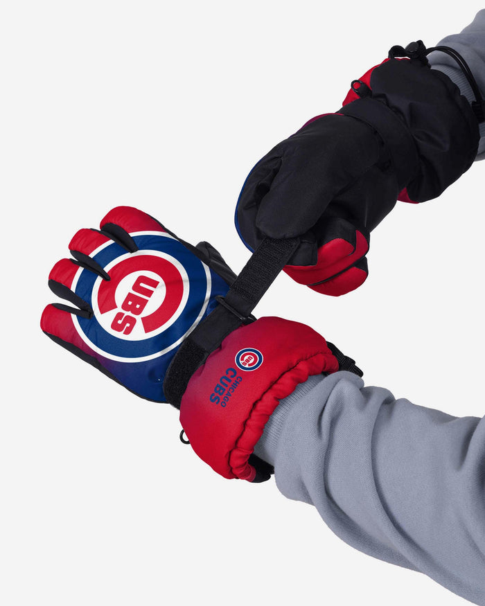 Chicago Cubs Gradient Big Logo Insulated Gloves FOCO - FOCO.com
