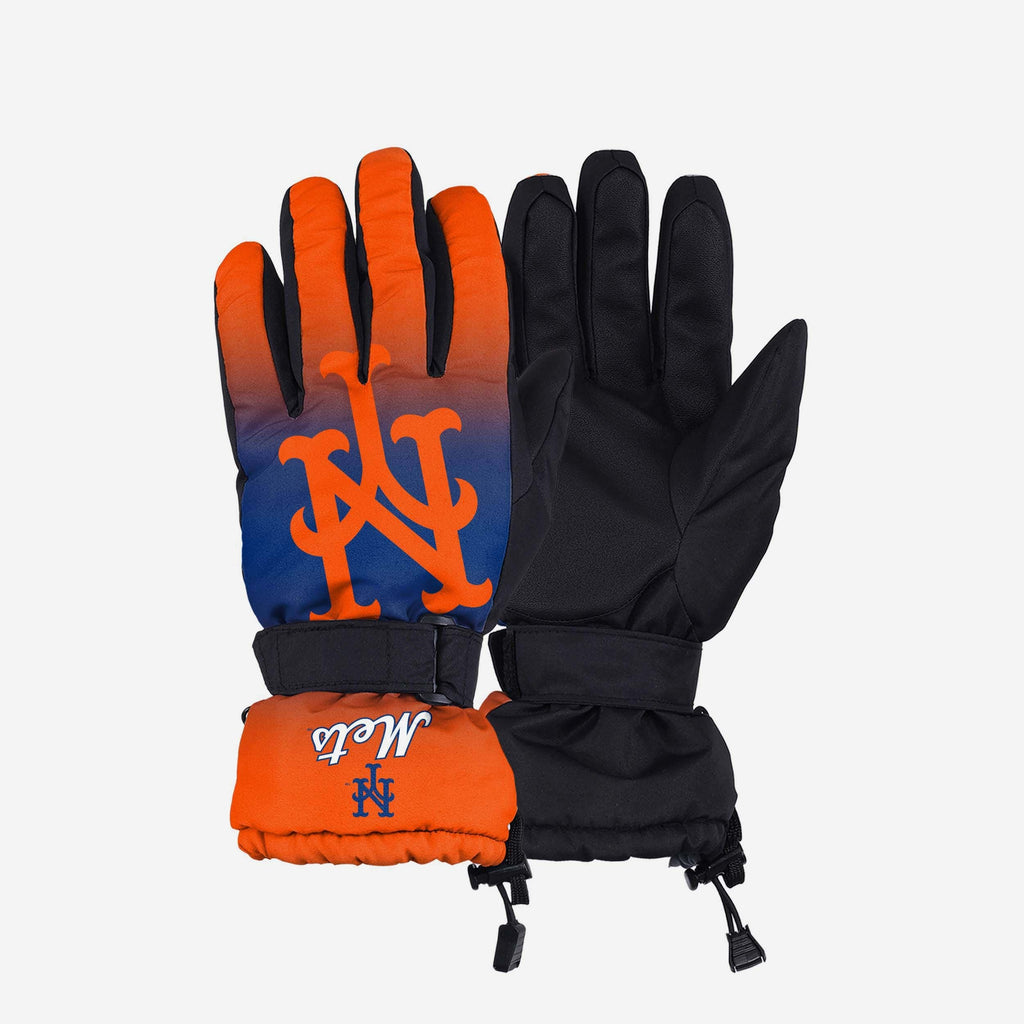 New York Mets Gradient Big Logo Insulated Gloves FOCO S/M - FOCO.com