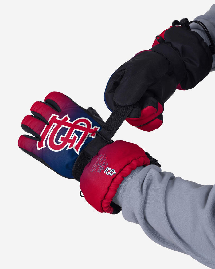 St Louis Cardinals Gradient Big Logo Insulated Gloves FOCO - FOCO.com