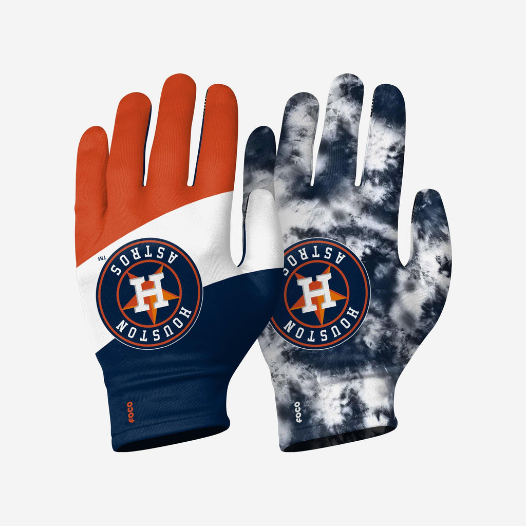 Houston Astros 2 Pack Reusable Stretch Gloves FOCO S/M - FOCO.com