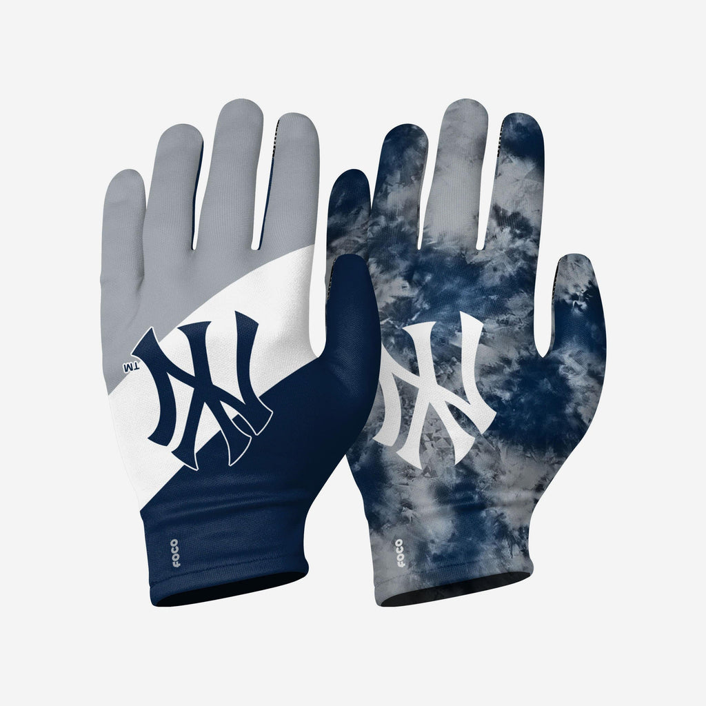 New York Yankees 2 Pack Reusable Stretch Gloves FOCO S/M - FOCO.com