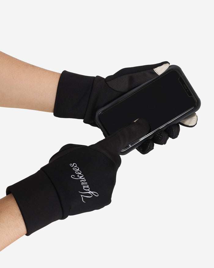 New York Yankees Wordmark Neoprene Texting Gloves FOCO - FOCO.com