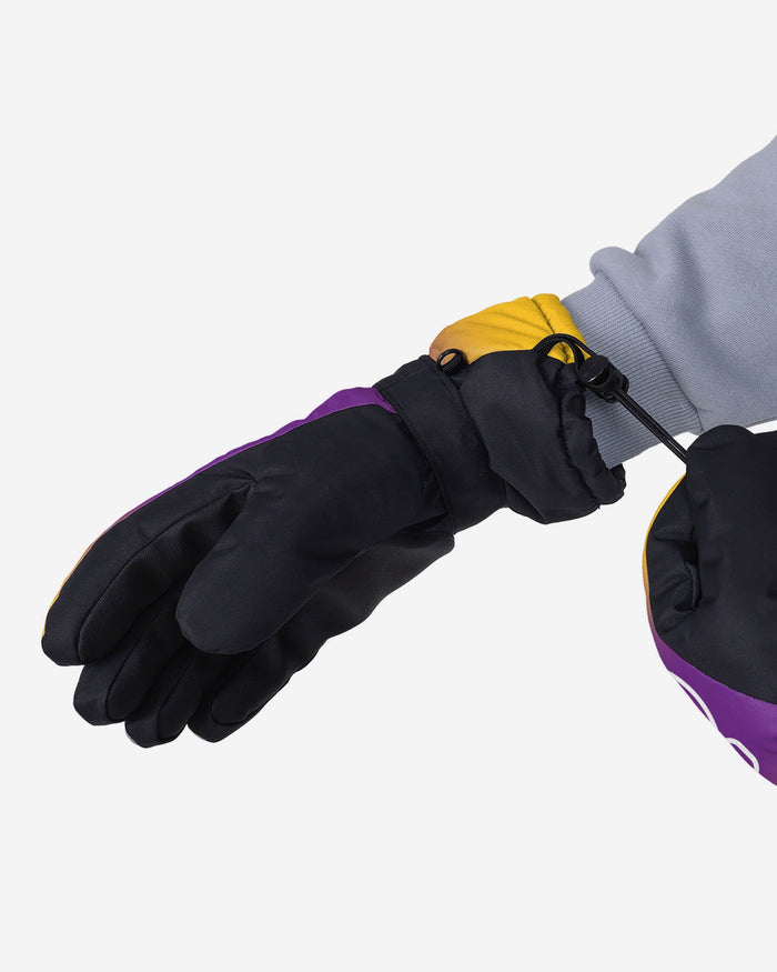 Los Angeles Lakers Gradient Big Logo Insulated Gloves FOCO - FOCO.com