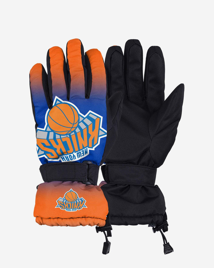 New York Knicks Gradient Big Logo Insulated Gloves FOCO S/M - FOCO.com