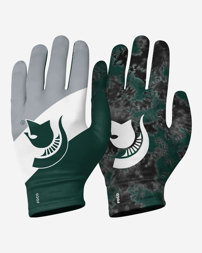 Michigan State Spartans 2 Pack Reusable Stretch Gloves FOCO S/M - FOCO.com