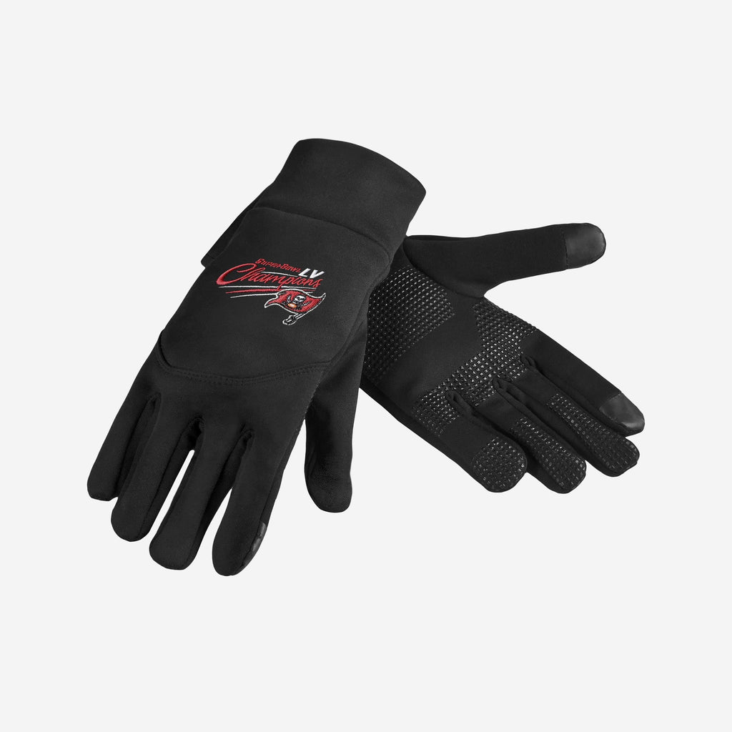 Tampa Bay Buccaneers Super Bowl LV Champions Wordmark Neoprene Gloves FOCO - FOCO.com