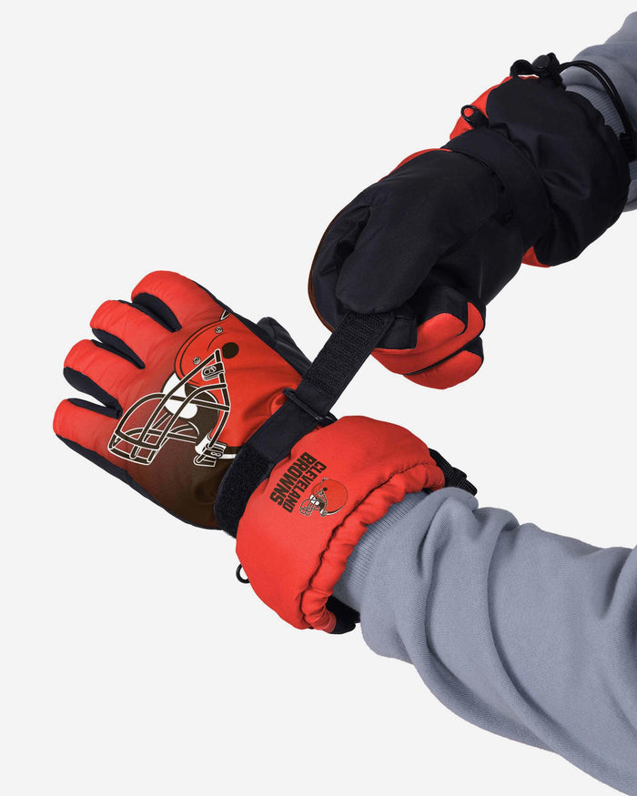 Cleveland Browns Gradient Big Logo Insulated Gloves FOCO - FOCO.com