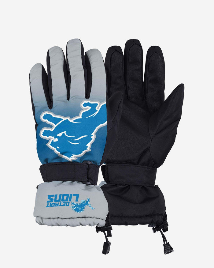 Detroit Lions Gradient Big Logo Insulated Gloves FOCO S/M - FOCO.com