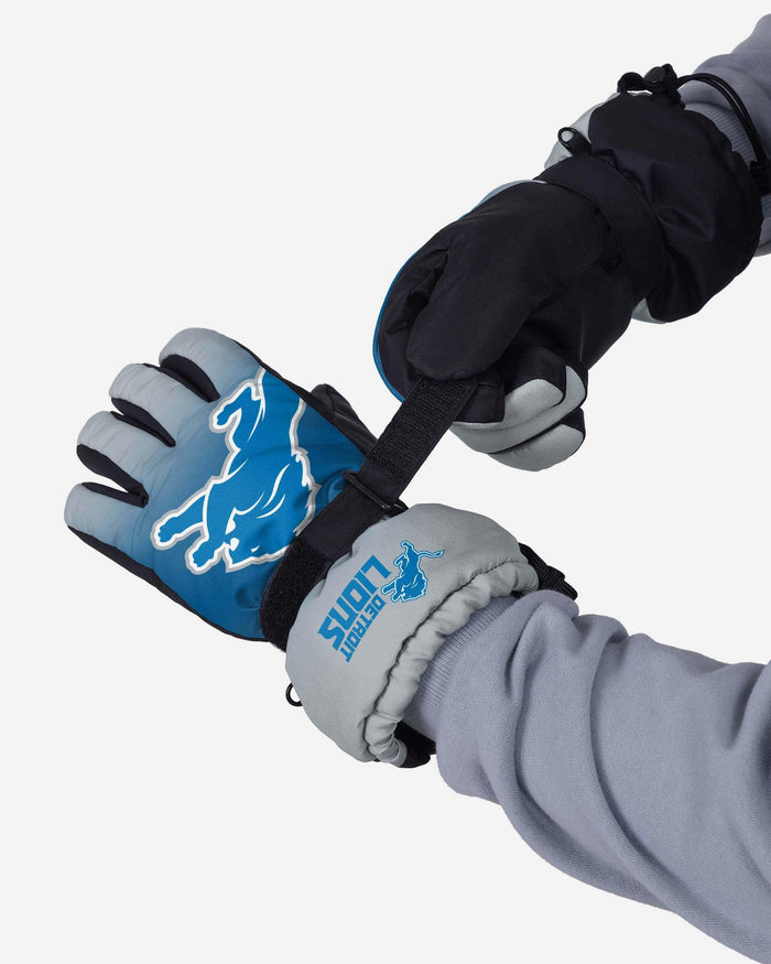 Detroit Lions Gradient Big Logo Insulated Gloves FOCO - FOCO.com