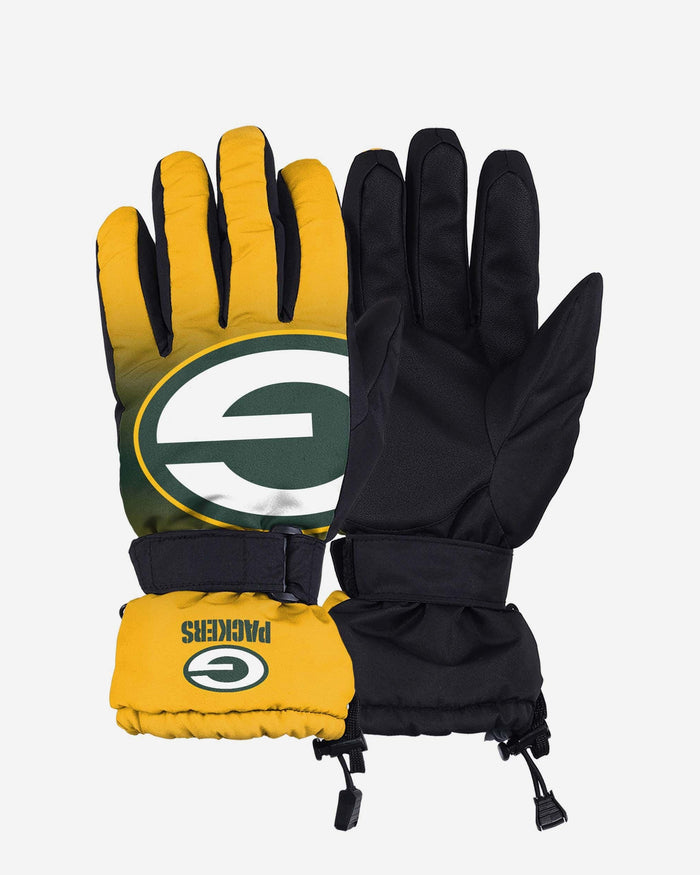 Green Bay Packers Gradient Big Logo Insulated Gloves FOCO S/M - FOCO.com