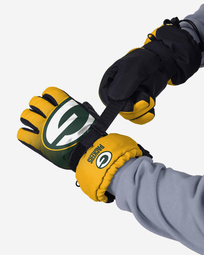 Green Bay Packers Gradient Big Logo Insulated Gloves FOCO - FOCO.com