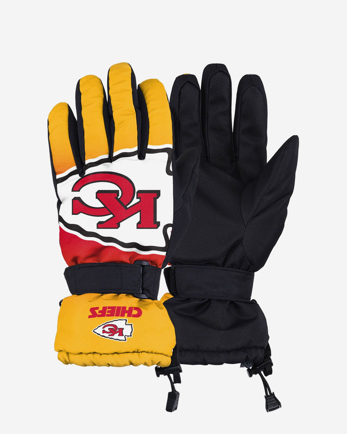 Kansas City Chiefs Gradient Big Logo Insulated Gloves FOCO S/M - FOCO.com