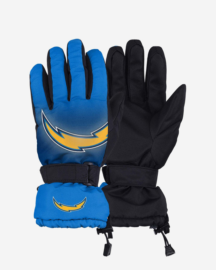 Los Angeles Chargers Gradient Big Logo Insulated Gloves FOCO S/M - FOCO.com