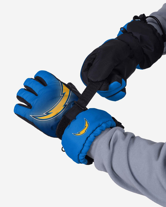 Los Angeles Chargers Gradient Big Logo Insulated Gloves FOCO - FOCO.com