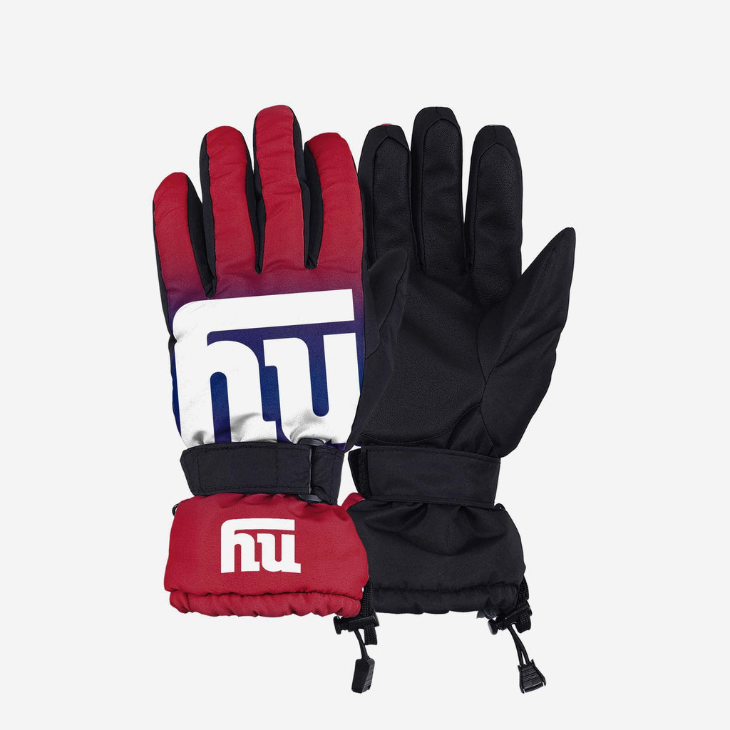 New York Giants Gradient Big Logo Insulated Gloves FOCO S/M - FOCO.com