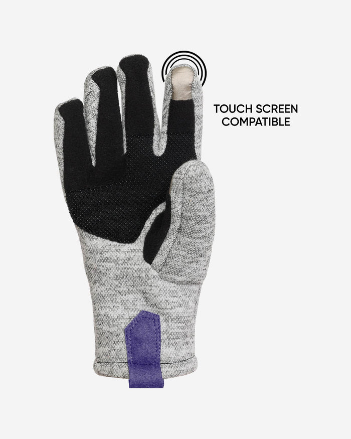 Baltimore Ravens Heather Grey Insulated Gloves FOCO - FOCO.com