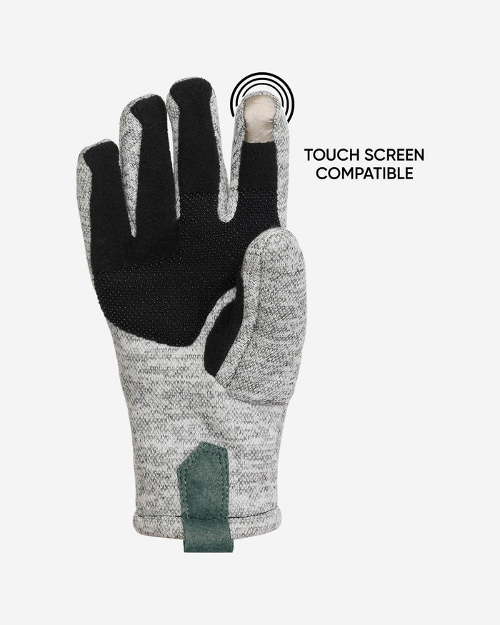 Green Bay Packers Heather Grey Insulated Gloves FOCO - FOCO.com