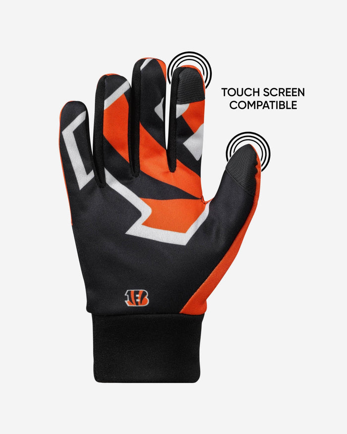 Cincinnati Bengals Palm Logo Texting Gloves FOCO - FOCO.com