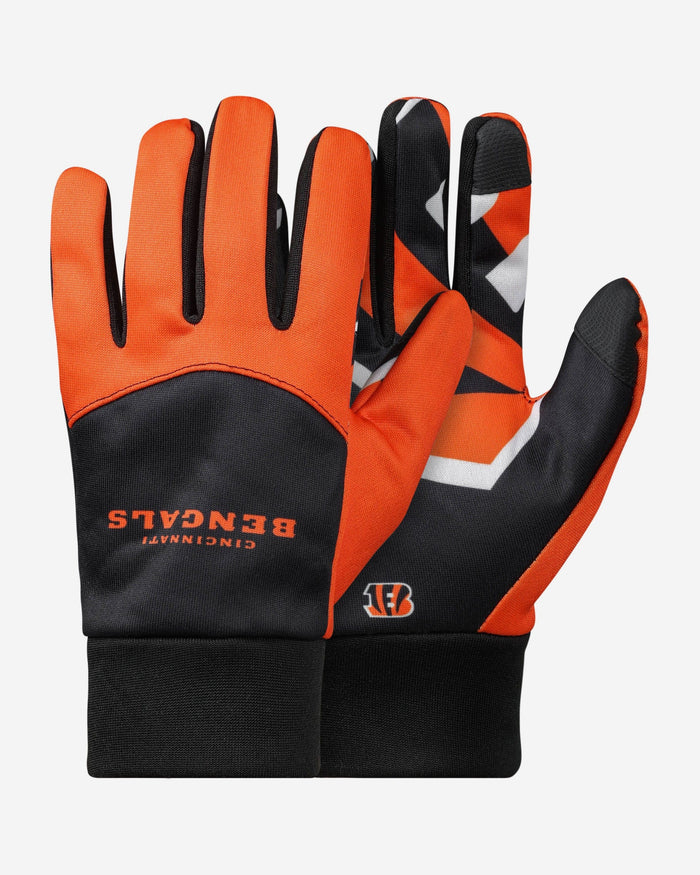 Cincinnati Bengals Palm Logo Texting Gloves FOCO - FOCO.com