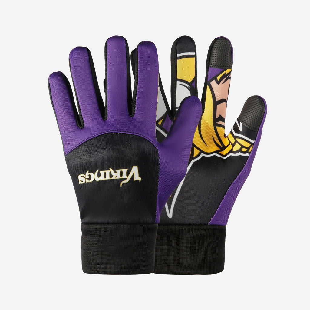 Minnesota Vikings Palm Logo Texting Gloves FOCO - FOCO.com