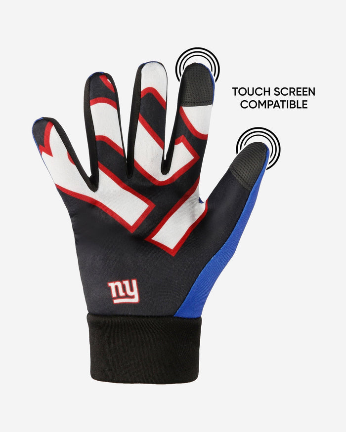 New York Giants Palm Logo Texting Gloves FOCO - FOCO.com