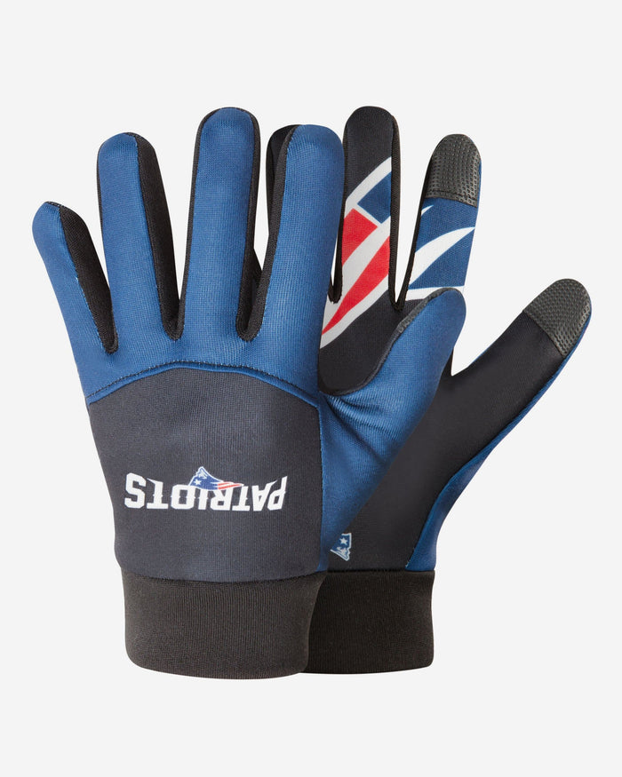 New England Patriots Palm Logo Texting Gloves FOCO - FOCO.com